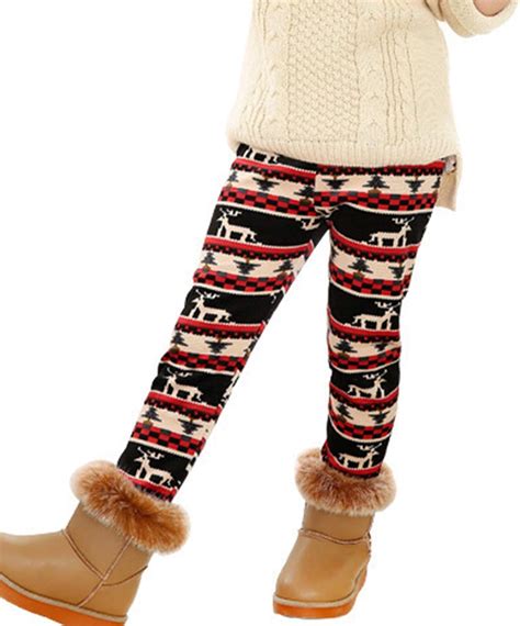 girls fleece lined tights